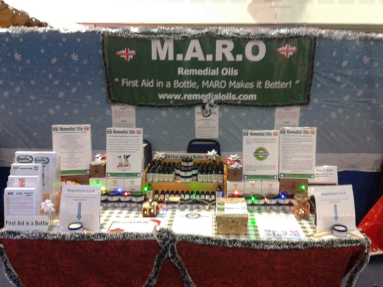 Remedial Oils Christmas Stand